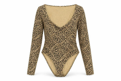 Womens UK Size 14 New Look One-Piece Brown Bodysuit