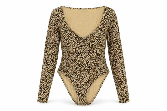 Womens UK Size 14 New Look One-Piece Brown Bodysuit