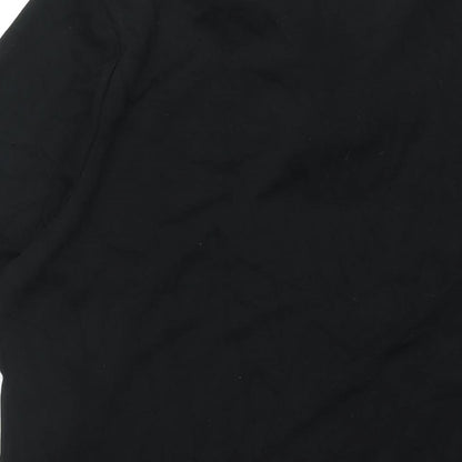 Viz-A-Viz Womens Black Polyester Sheath Size L V-Neck Pullover