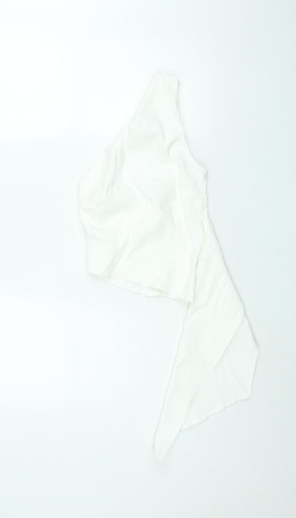 Womens UK Size S Zara White Basic Blouse