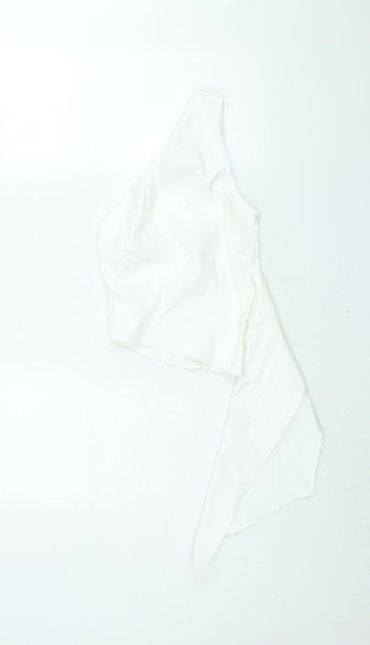 Womens UK Size S Zara White Basic Blouse