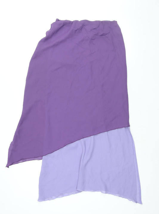 Dorothy Perkins Womens Purple Polyester Maxi Skirt Size 14 - Layered