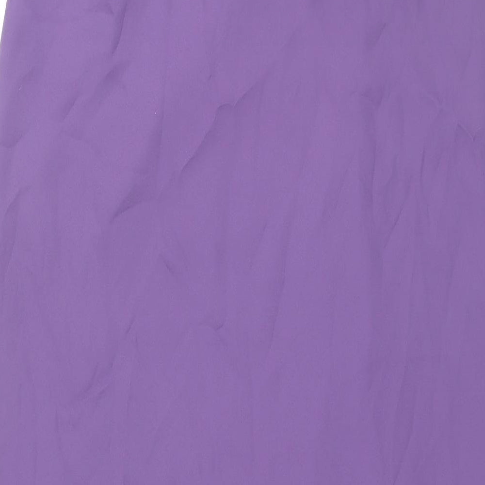 Dorothy Perkins Womens Purple Polyester Maxi Skirt Size 14 - Layered