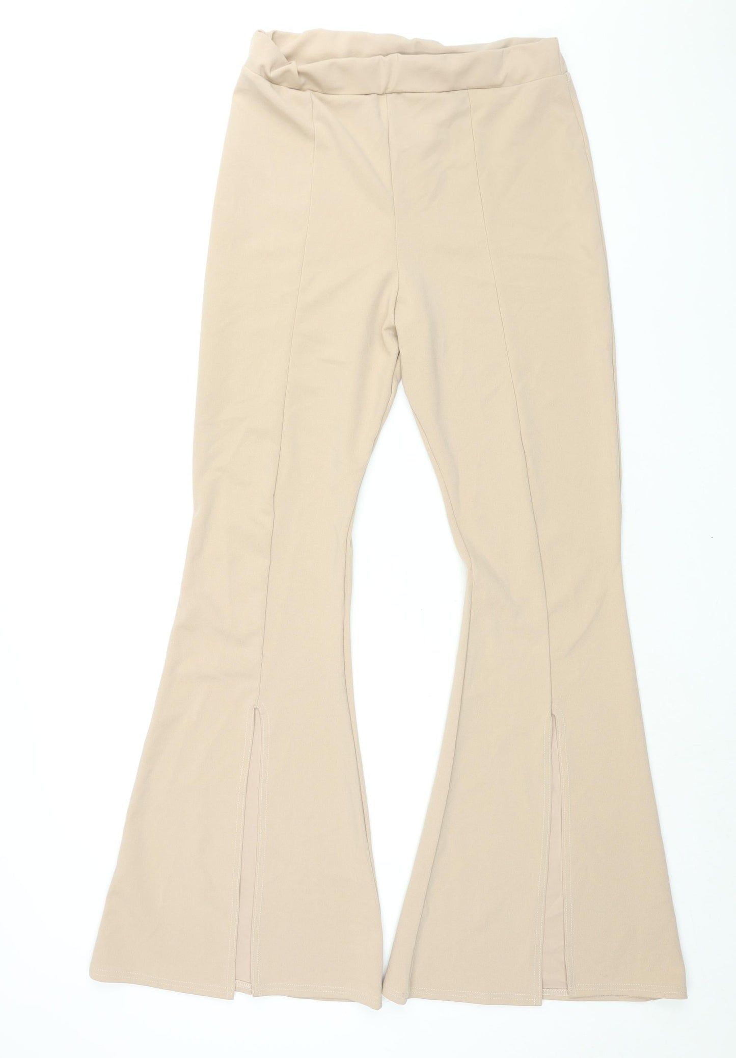 Womens UK Size 14 PRETTYLITTLETHING Regular Fit  Beige Trousers