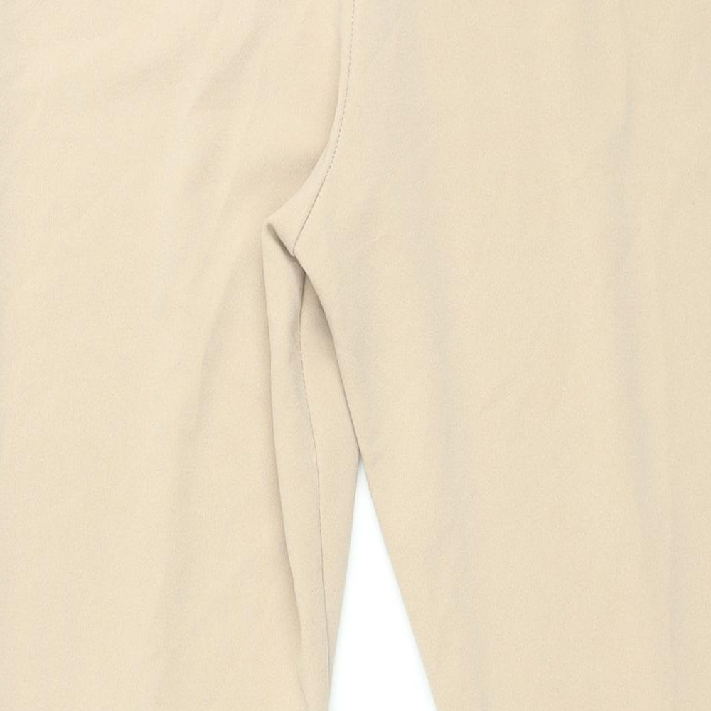 Womens UK Size 14 PRETTYLITTLETHING Regular Fit  Beige Trousers
