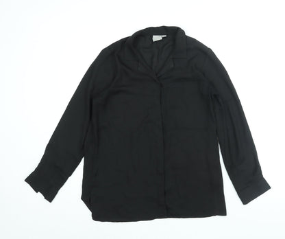 Womens UK Size 8 ASOS Black Basic Button-Up