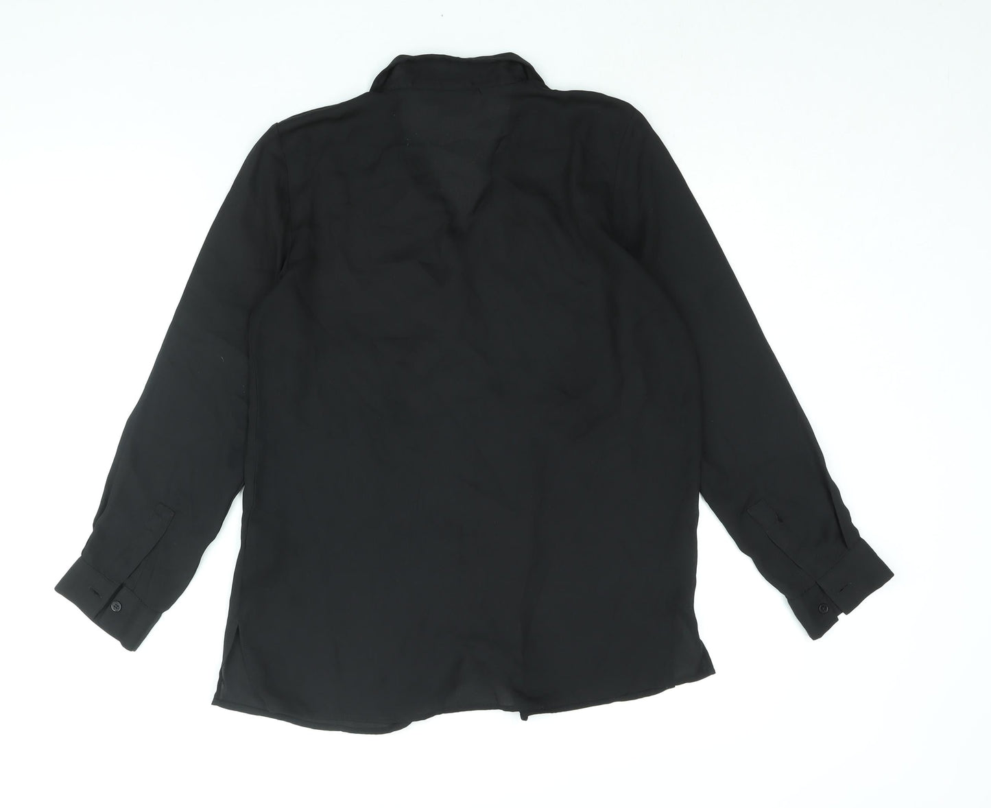 Womens UK Size 8 ASOS Black Basic Button-Up