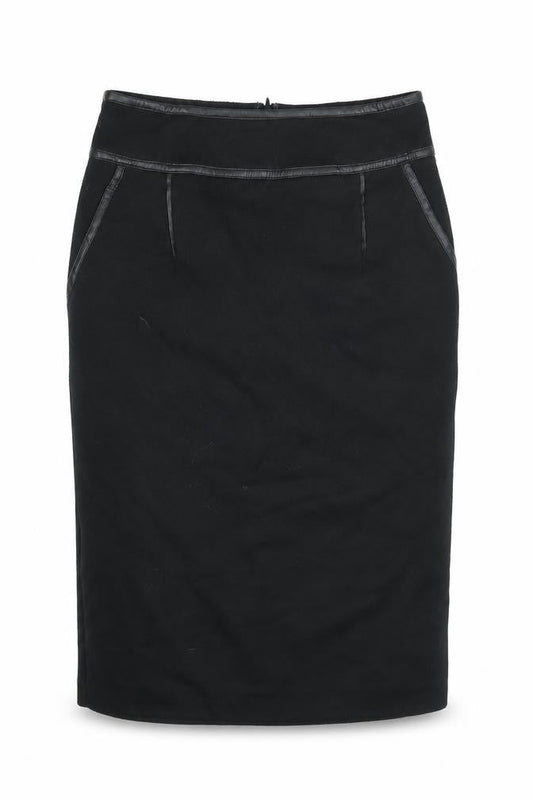 Simon Jefferey Womens Black Polyester Straight & Pencil Skirt Size 12 Zip