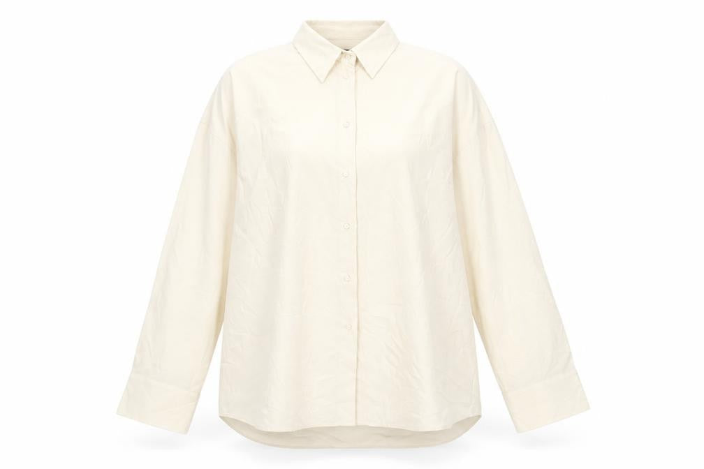 Womens UK Size M Zara Beige Basic Button-Up