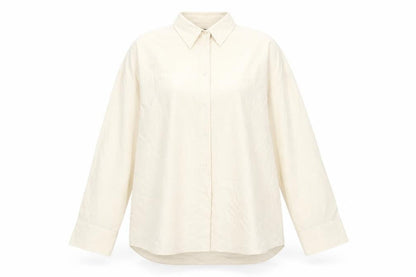 Womens UK Size M Zara Beige Basic Button-Up