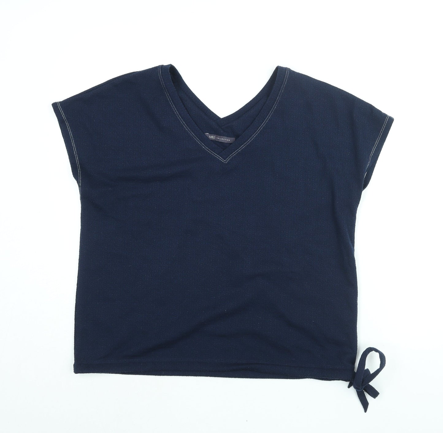 Womens UK Size 14 Marks and Spencer Blue Basic Blouse