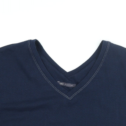 Womens UK Size 14 Marks and Spencer Blue Basic Blouse