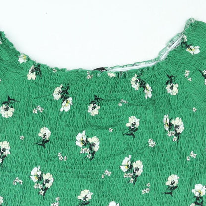 Womens UK Size 16 New Look Green Basic Blouse