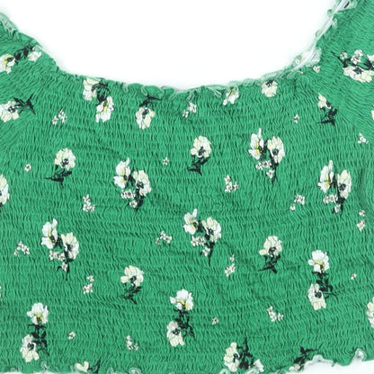 Womens UK Size 16 New Look Green Basic Blouse