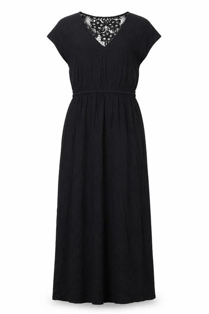 Dorothy Perkins Womens Black Polyester Maxi Size 10 V-Neck Pullover