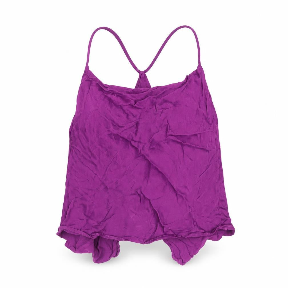 Womens UK Size S Zara Purple Cropped Blouse