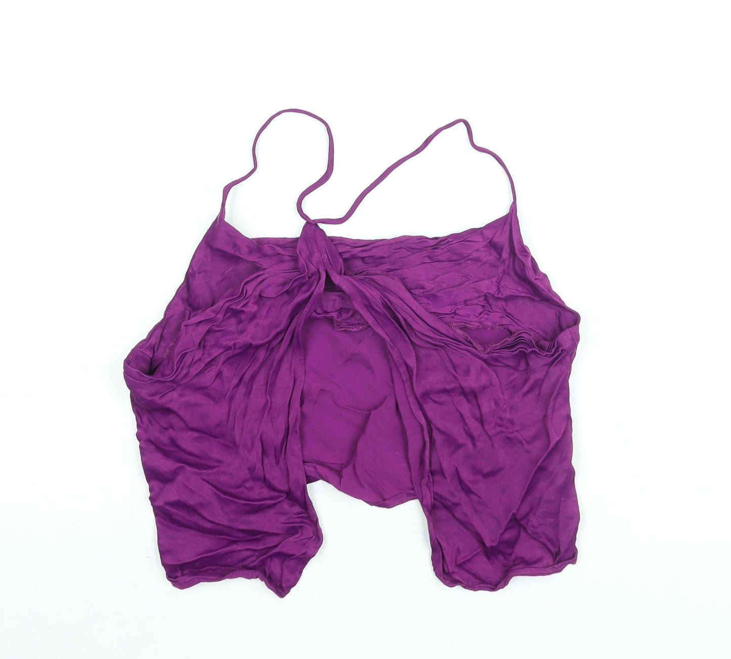Womens UK Size S Zara Purple Cropped Blouse