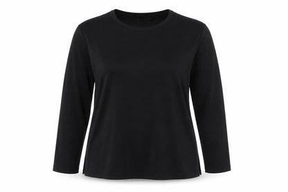Womens UK Size 16 Design Essentials Black Basic Blouse