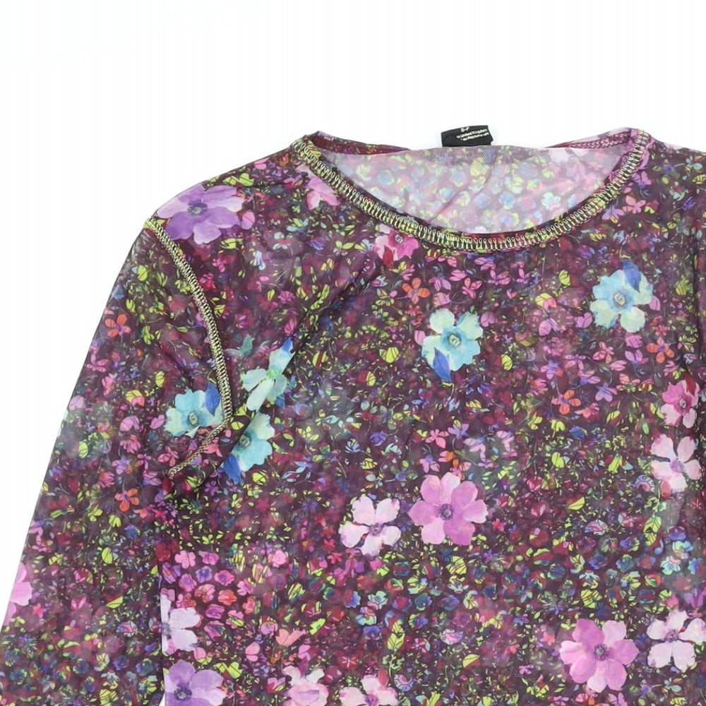 Womens UK Size S Urban Outfitters Multicoloured Basic Blouse