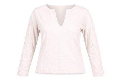 Gap Womens Pink Cotton Basic Blouse Size L V-Neck