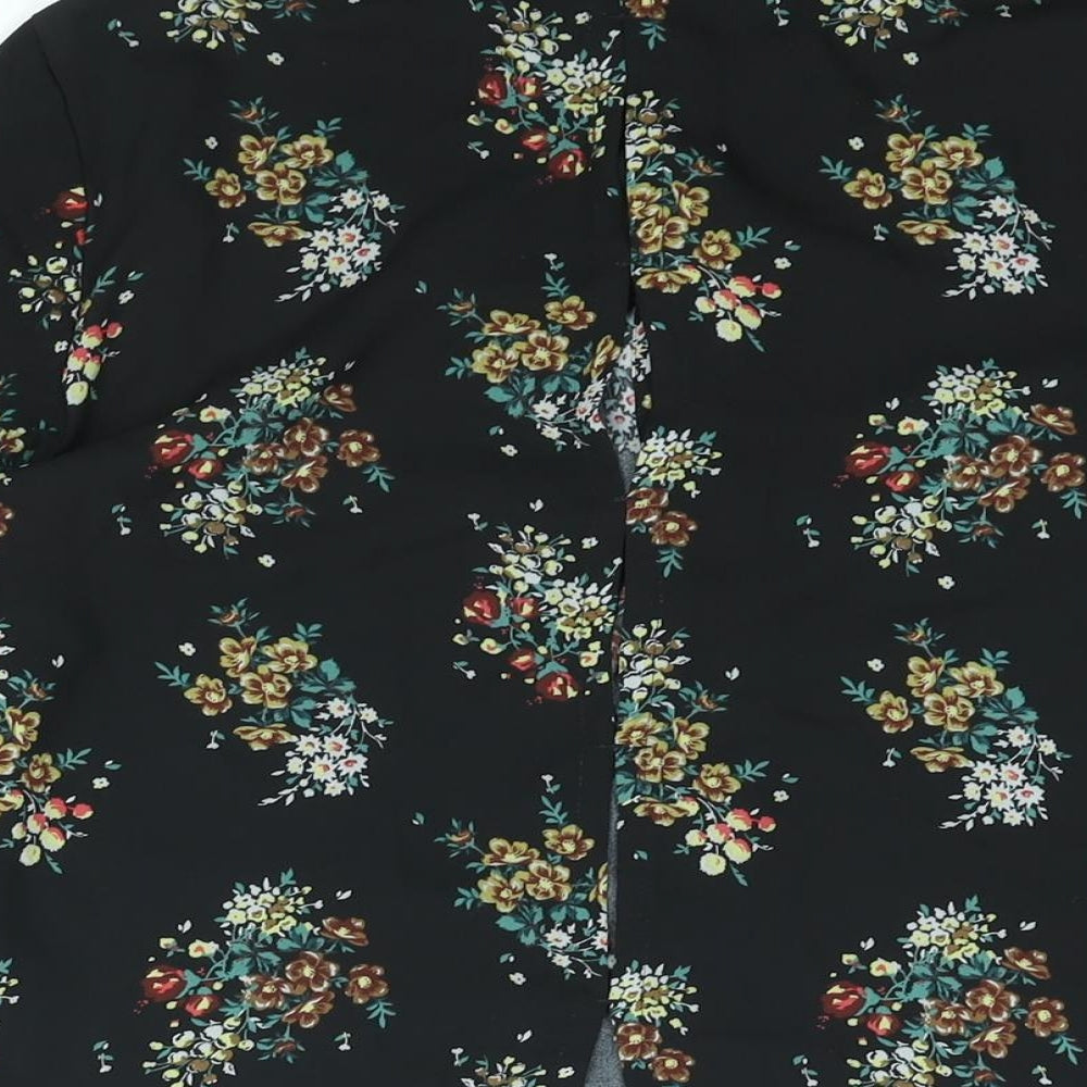 Womens UK Size 10 NEXT Black Basic Button-Up