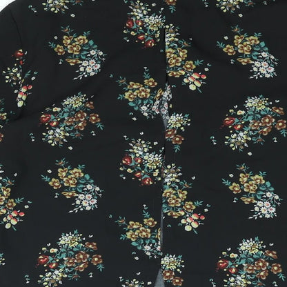 Womens UK Size 10 NEXT Black Basic Button-Up