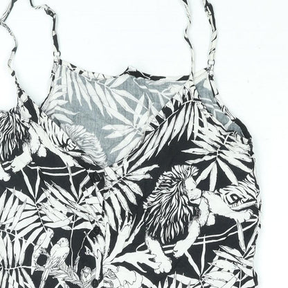 Womens UK Size 8 Warehouse Black Camisole Blouse