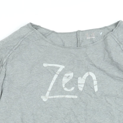 Womens UK Size 2XS DECATHLON Grey Basic T-Shirt