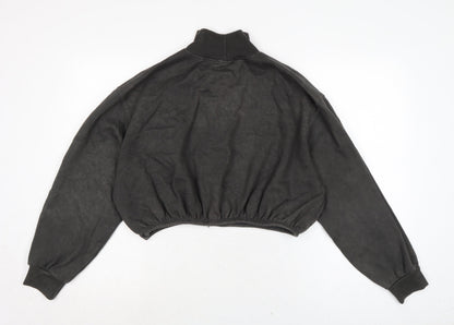 Zara Womens Grey Cotton Pullover Sweatshirt Size L