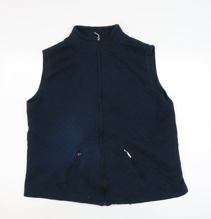 Womens UK Size M Bonmarché Blue Gilet