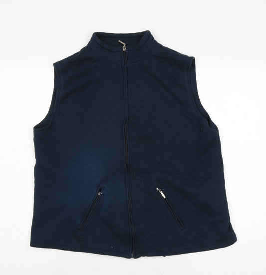 Womens UK Size M Bonmarché Blue Gilet