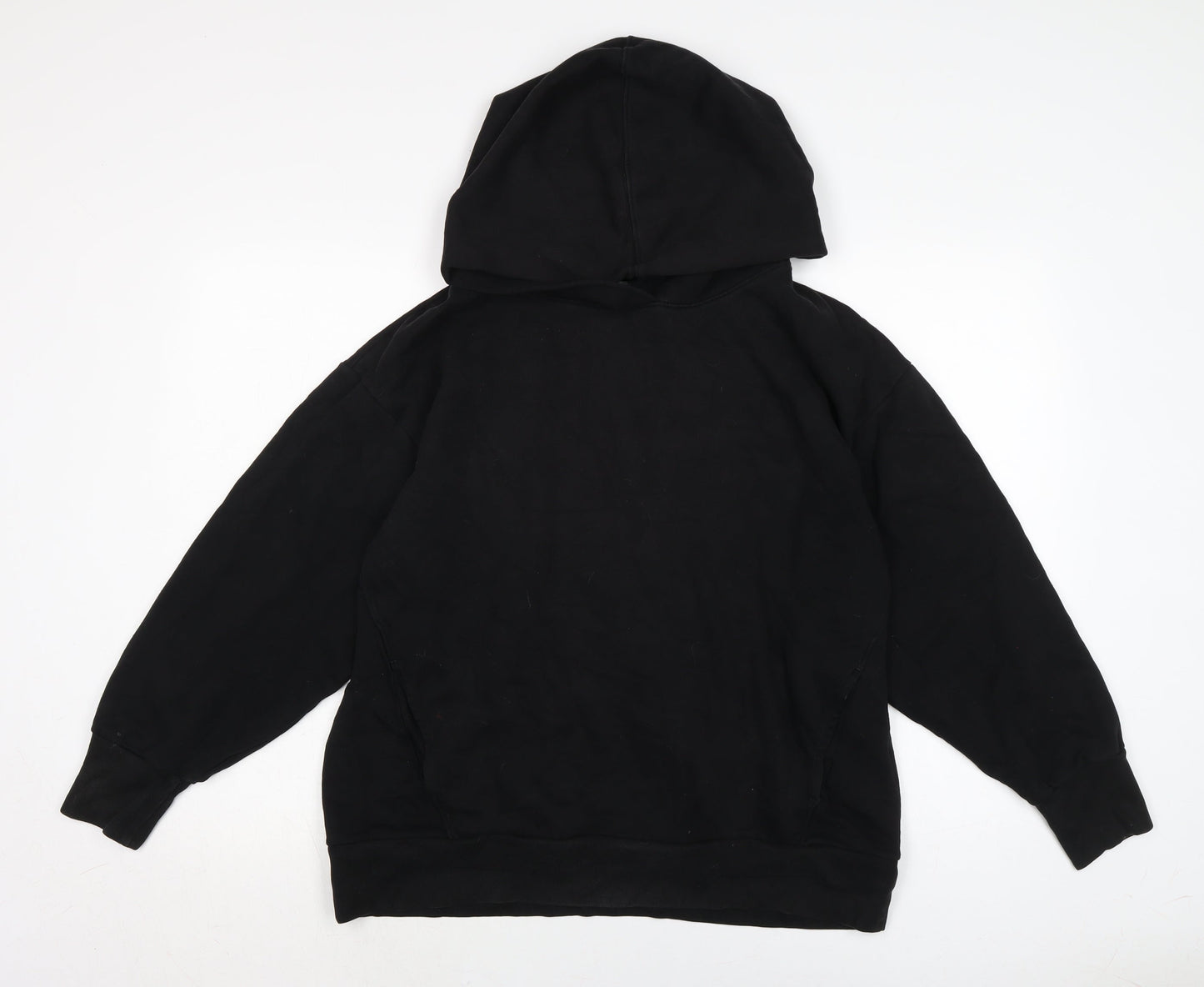 Gap Womens Black Cotton Pullover Hoodie Size M