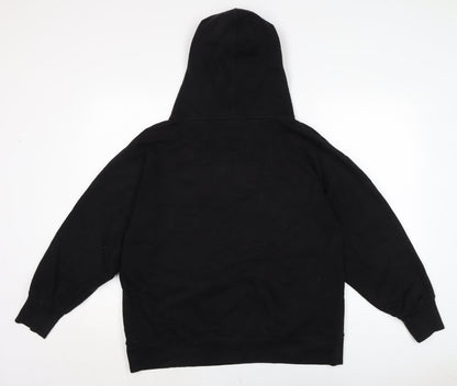 Gap Womens Black Cotton Pullover Hoodie Size M