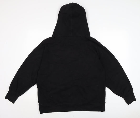 Gap Womens Black Cotton Pullover Hoodie Size M