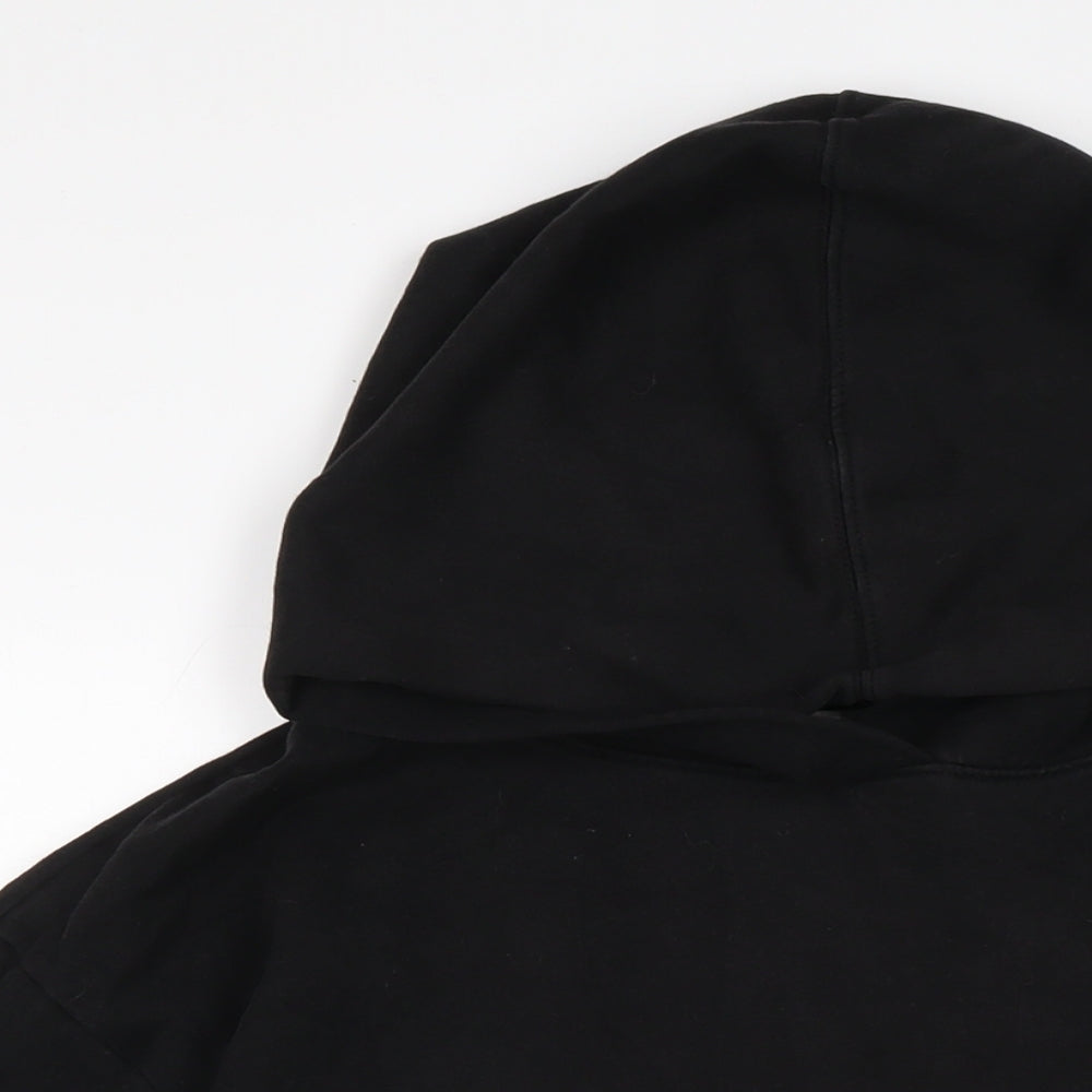Gap Womens Black Cotton Pullover Hoodie Size M