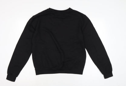 PRETTYLITTLETHING Womens Black Cotton Pullover Sweatshirt Size S