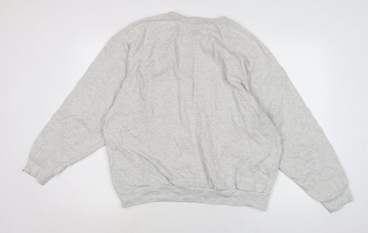 Topman Mens Grey Cotton Pullover Sweatshirt Size M