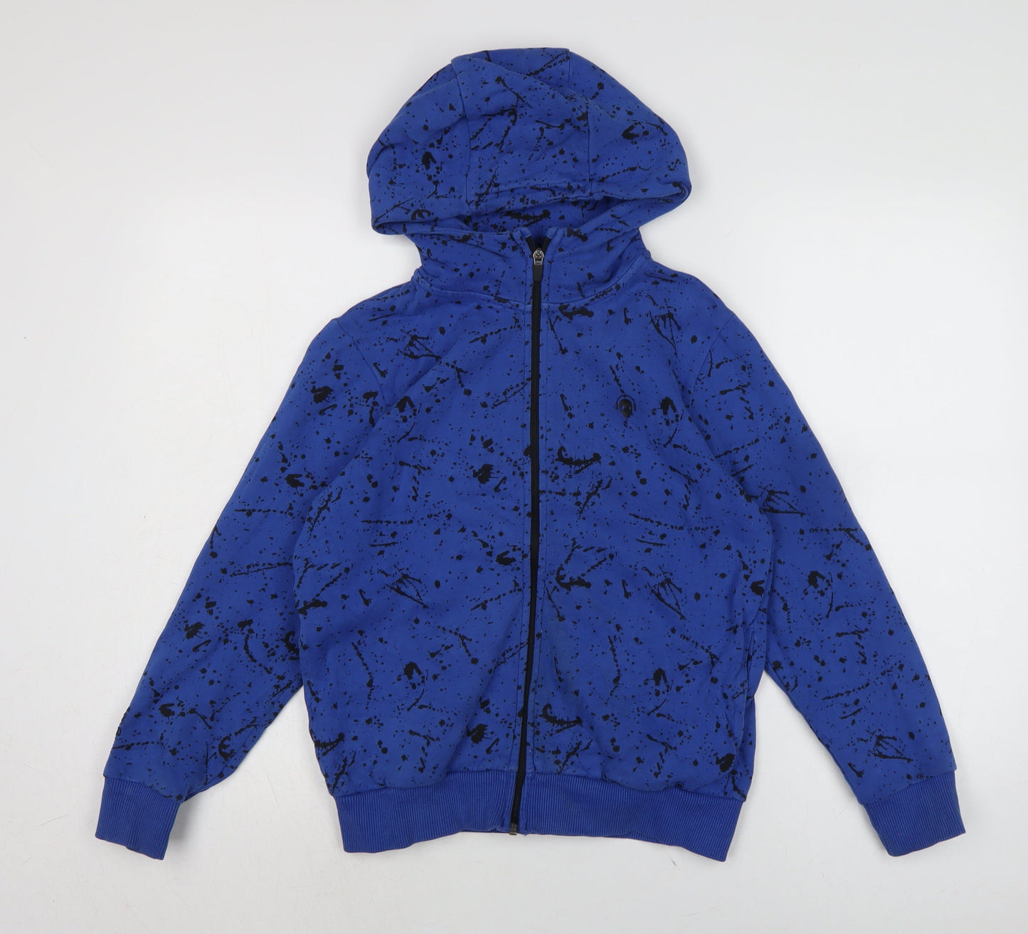NEXT Boys Blue Cotton Full Zip Hoodie Size 11 Years
