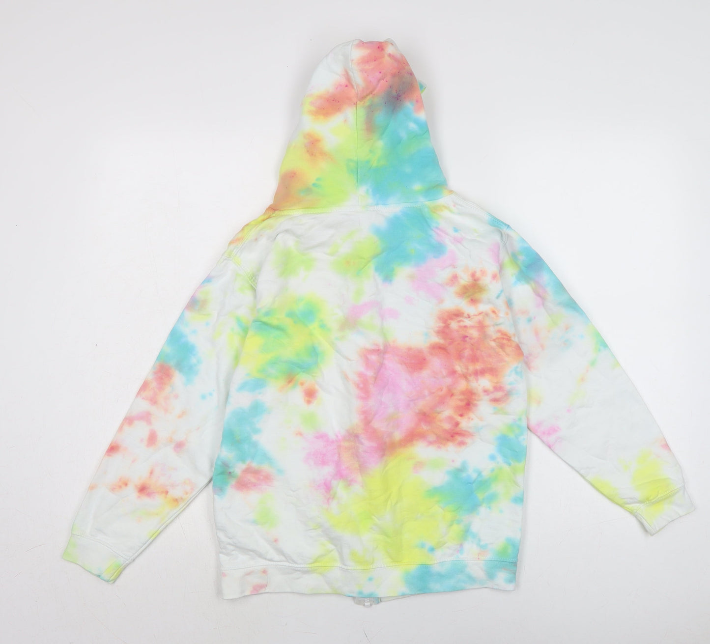 Just Hoods Girls White Cotton Full Zip Hoodie Size 12-13 Years