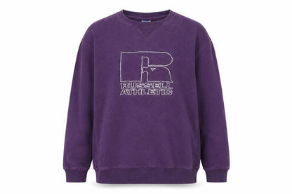 Russell Athletic Womens Purple Cotton Pullover Sweatshirt Size M