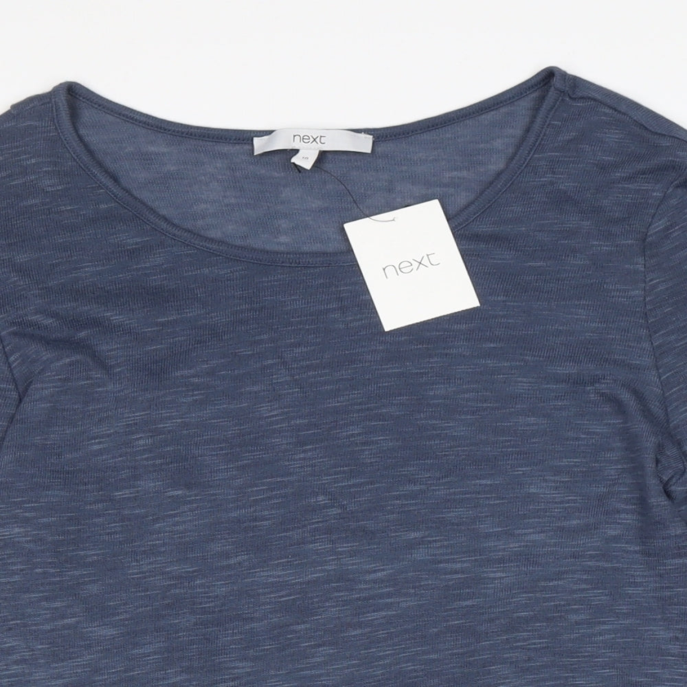 Womens UK Size 10 NEXT Blue Basic T-Shirt