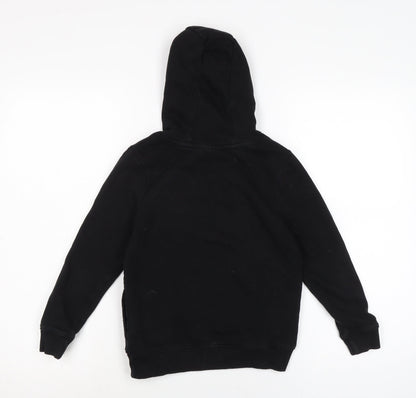 George Boys Black Cotton Pullover Hoodie Size 7-8 Years