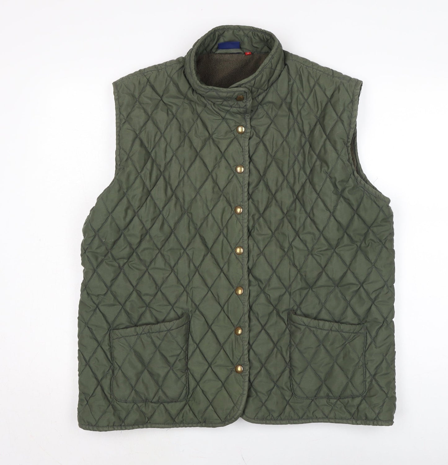 Cicerone Womens Green Gilet Waistcoat Size XL Snap