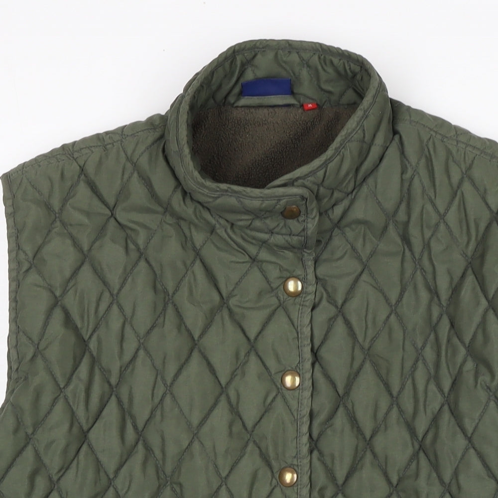Cicerone Womens Green Gilet Waistcoat Size XL Snap