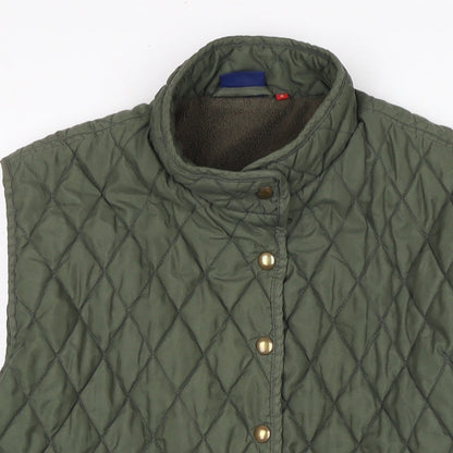 Cicerone Womens Green Gilet Waistcoat Size XL Snap