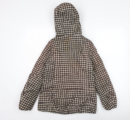 OVS Girls Brown Puffer Jacket Coat Size 13-14 Years Zip