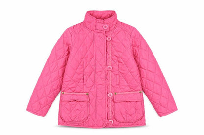 NEXT Girls Pink Quilted Coat Size 5-6 Years Zip