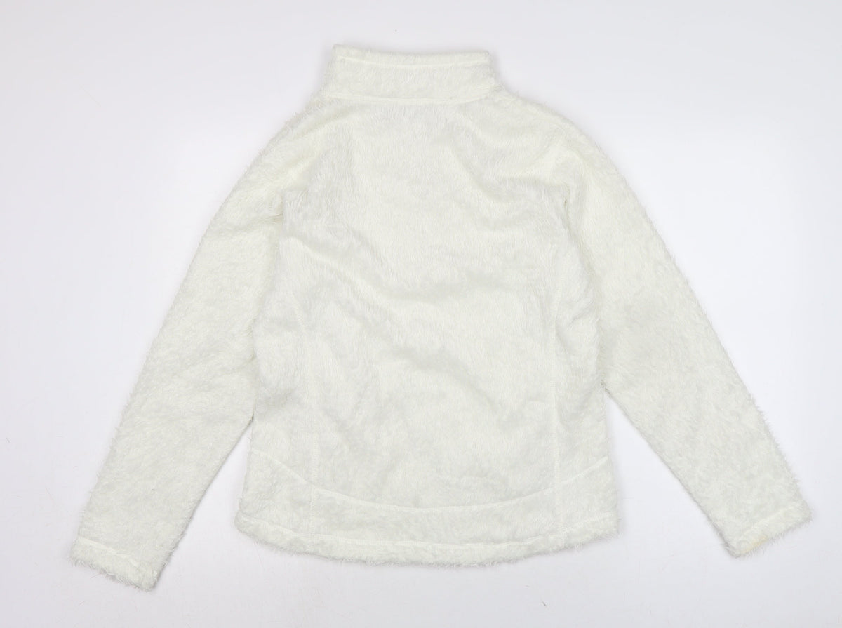 Grasshoppers Womens Ivory Mock Neck Polyester Pullover Jumper Size 12
