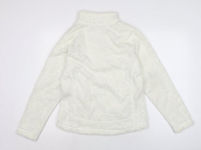 Grasshoppers Womens Ivory Mock Neck Polyester Pullover Jumper Size 12