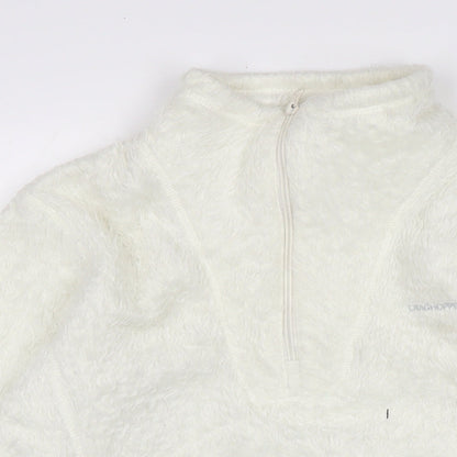 Grasshoppers Womens Ivory Mock Neck Polyester Pullover Jumper Size 12